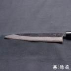 青二 大马士革 黑色锻面加工 切筋刀 胡桃木手柄