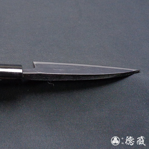 青二 黑色锻面加工 小切鱼刀 胡桃木手柄