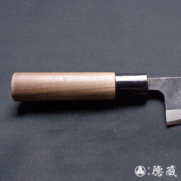 青二 黑色锻面加工 小切鱼刀 胡桃木手柄