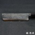 青二 大马士革 切菜刀 紫檀八角手柄