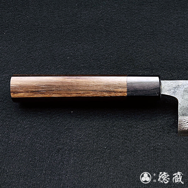 青二 大马士革 切菜刀 紫檀八角手柄