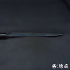 青二 大马士革 牛刀 紫檀八角手柄
