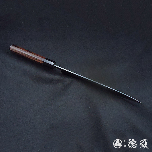 青二 大马士革 牛刀 紫檀八角手柄