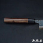 青二 大马士革 牛刀 紫檀八角手柄