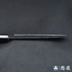 Carbon Aogami Super Santoku Knife Rosewood Octagonal Handle