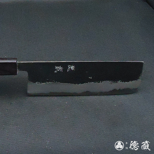 青Ｓ　菜切包丁　紫檀八角柄