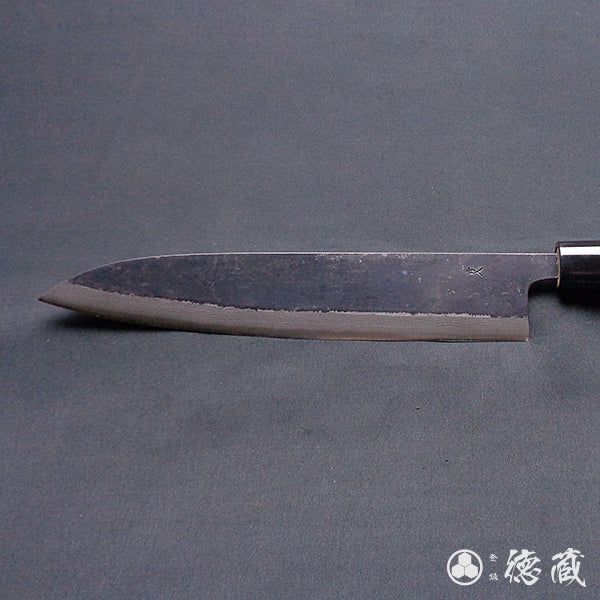 青二 大马士革 黑面锻造加工 牛刀 胡桃木手柄