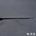 青二 大马士革 黑面锻造加工 牛刀 胡桃木手柄