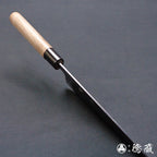 青二 大马士革 黑面锻造加工 牛刀 胡桃木手柄
