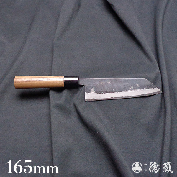青钢二号 黑面锻造加工 文化厨刀 胡桃木手柄