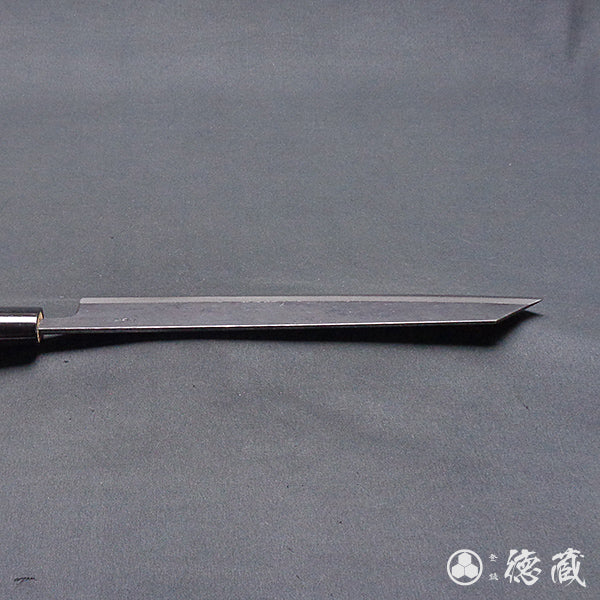 青二 大马士革 黑面锻造加工 切付厨刀 胡桃木手柄