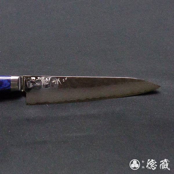 VG10 大马士革 槌面加工 万能小刀 蓝色手柄