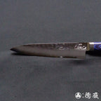 VG10 大马士革 槌面加工 万能小刀 蓝色手柄