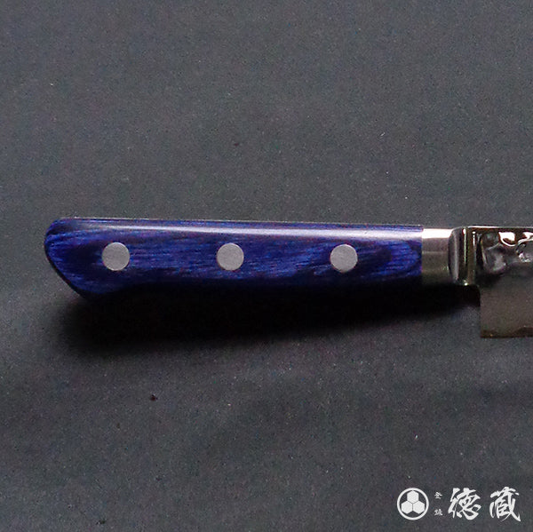 VG10 大马士革 槌面加工 万能小刀 蓝色手柄