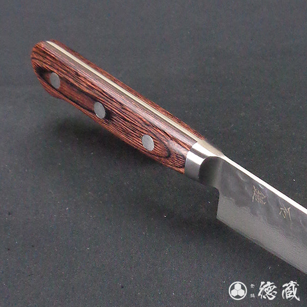 VG10 大马士革 槌面加工 万能小刀 红木色手柄