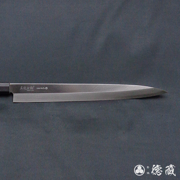 青二 大马士革 光面加工 小柳厨刀 胡桃木手柄