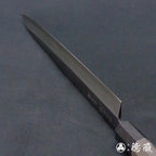 青二 大马士革 光面加工 小柳厨刀 胡桃木手柄