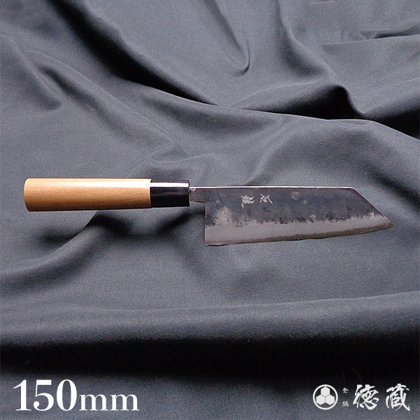 青钢二号 黑面锻造加工 文化厨刀 胡桃木手柄
