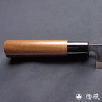 青钢二号 黑面锻造加工 文化厨刀 胡桃木手柄