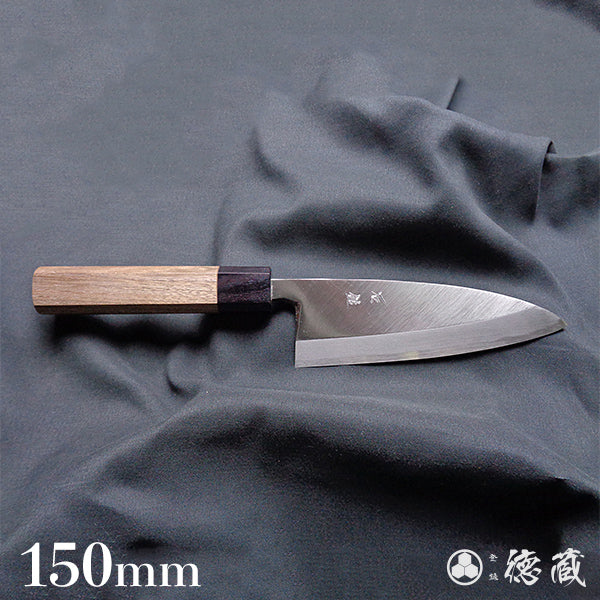 Blue-2  polished finish  Thick Deba-knife  walnuts handle