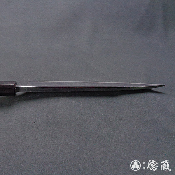 青二 黑色锻面加工 切鱼刀 胡桃木手柄