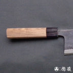 青二 黑色锻面加工 切鱼刀 胡桃木手柄